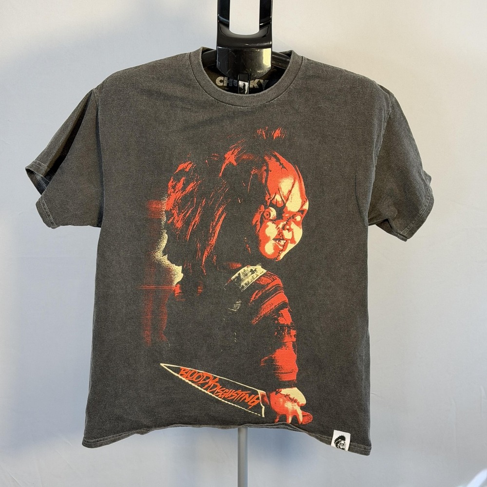 Ripple Junction Shirt Mens Large Gray Chucky Horror Graphic Tee Childs Play